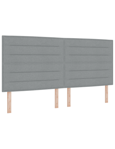 Letto a molle con materasso Grigio chiaro 200 x 200 cm Tessuto