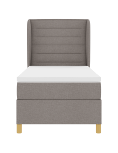 Letto con molle e materasso Grigio Scuro 90x190 cm Tessuto