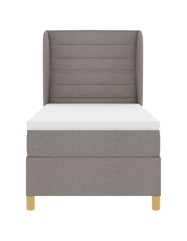 Letto con molle e materasso Grigio Scuro 90x190 cm Tessuto