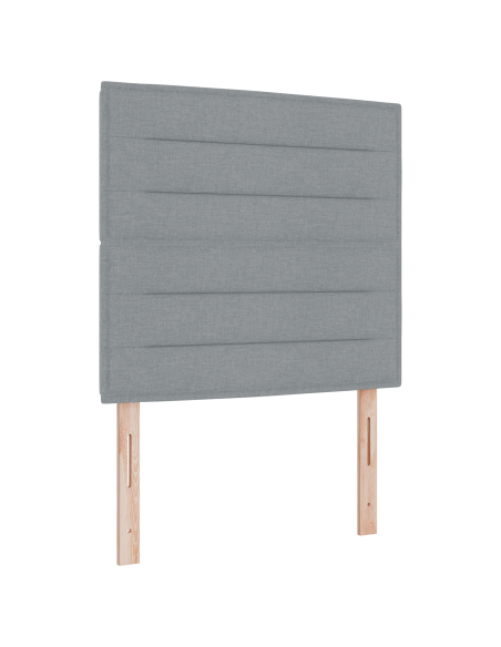 Materasso Box Spring con Letto Grigio Chiaro 90x190 cm Tessuto