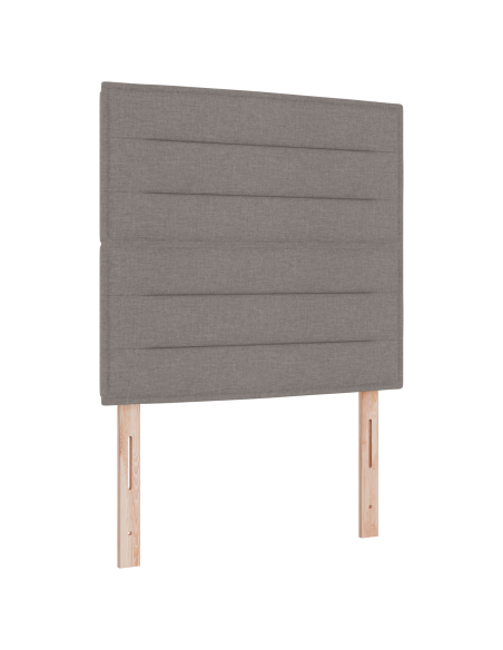 Letto Box Spring con Materasso Tortora 90x190 cm Tessuto