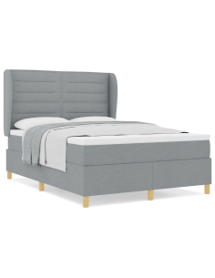 Letto con molle e materasso Grigio Scuro 90x190 cm Tessuto 2