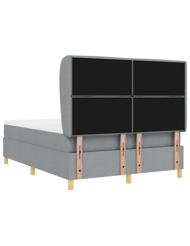 Letto con molle e materasso Grigio Scuro 90x190 cm Tessuto