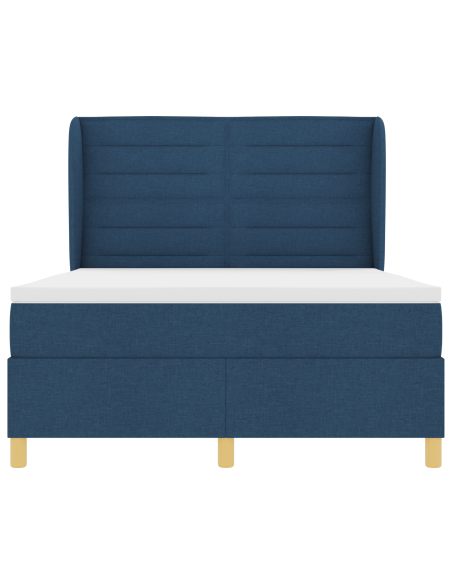 Rete a Molle con Materasso Blu 140x190 cm Tessuto