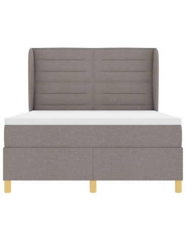 Letto con molle e materasso Grigio Scuro 90x190 cm Tessuto