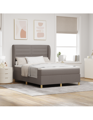 Letto con molle e materasso Grigio Scuro 90x190 cm Tessuto