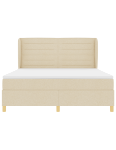 Letto con molle e materasso Grigio Scuro 90x190 cm Tessuto