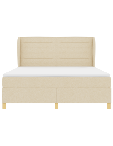 Letto con molle e materasso Grigio Scuro 90x190 cm Tessuto