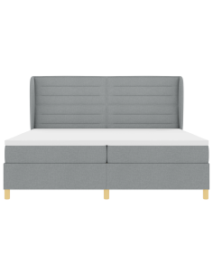 Letto con molle e materasso Grigio Scuro 90x190 cm Tessuto