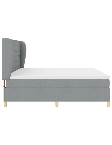 Letto con molle e materasso Grigio Scuro 90x190 cm Tessuto
