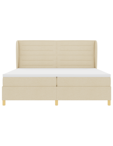 Letto con molle e materasso Grigio Scuro 90x190 cm Tessuto