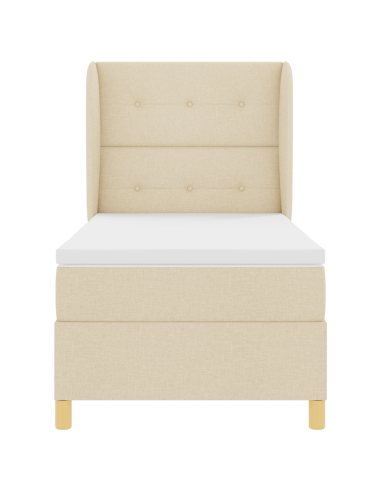 Letto con molle e materasso Grigio Scuro 90x190 cm Tessuto