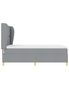 Letto con molle e materasso Grigio Scuro 90x190 cm Tessuto 2