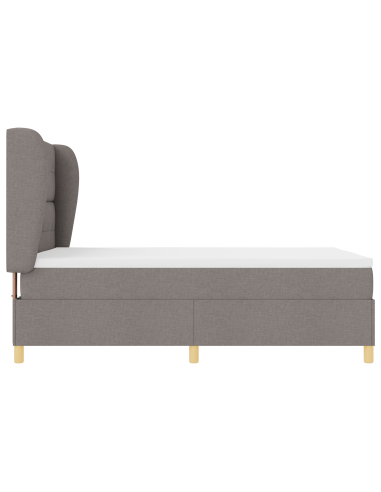 Letto con molle e materasso Grigio Scuro 90x190 cm Tessuto
