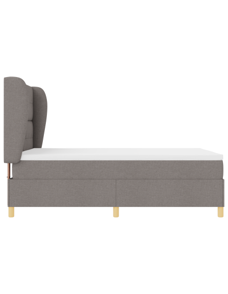 Letto con molle e materasso Grigio Scuro 90x190 cm Tessuto