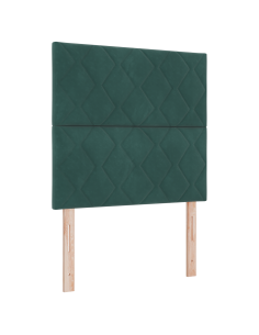 Letto a molle con materasso Verde Scuro 200 x 90 cm Poliestere