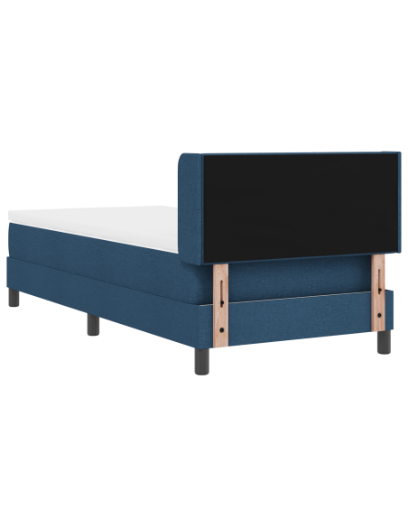 Letto a Molle  con Materasso Blu 100x200 cm Tessuto