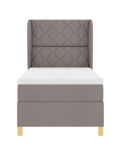 Letto con molle e materasso Grigio Scuro 90x190 cm Tessuto 2