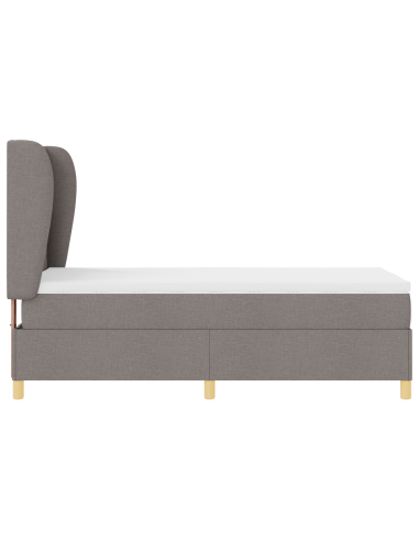 Letto con molle e materasso Grigio Scuro 90x190 cm Tessuto