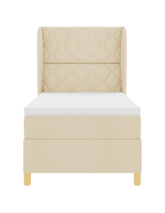 Letto con molle e materasso Grigio Scuro 90x190 cm Tessuto 2