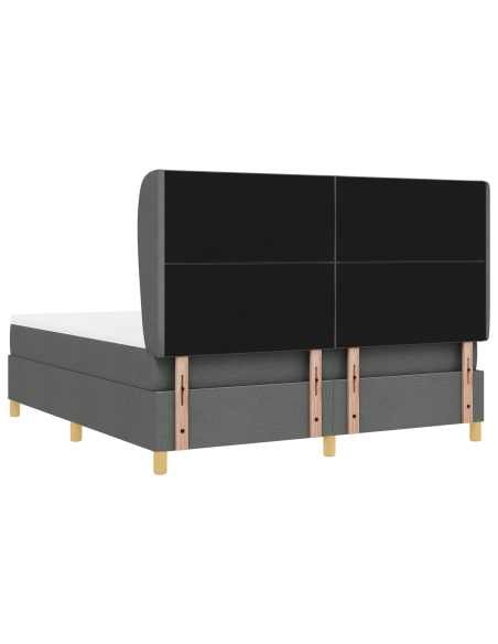 Letto con Materasso - Grigio Scuro, 180x200 cm, Tessuto