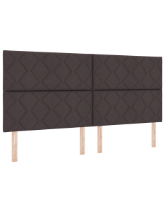 Letto con molle e materasso Grigio Scuro 90x190 cm Tessuto