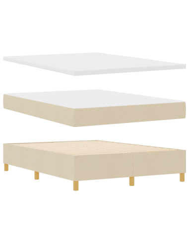 Letto con molle e materasso Grigio Scuro 90x190 cm Tessuto