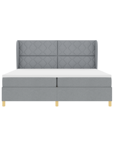 Letto con molle e materasso Grigio Scuro 90x190 cm Tessuto