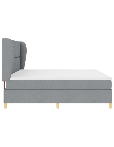 Letto con molle e materasso Grigio Scuro 90x190 cm Tessuto