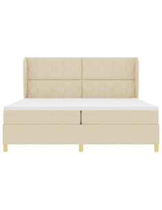 Letto con molle e materasso Grigio Scuro 90x190 cm Tessuto 2