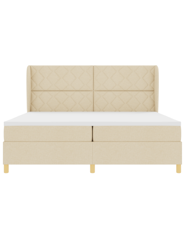 Letto con molle e materasso Grigio Scuro 90x190 cm Tessuto