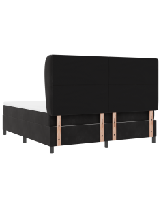 Letto a molle con materasso Nero 200 x 180 cm Poliestere