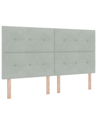 Letto a molle Grigio chiaro 200 x 180 cm Poliestere