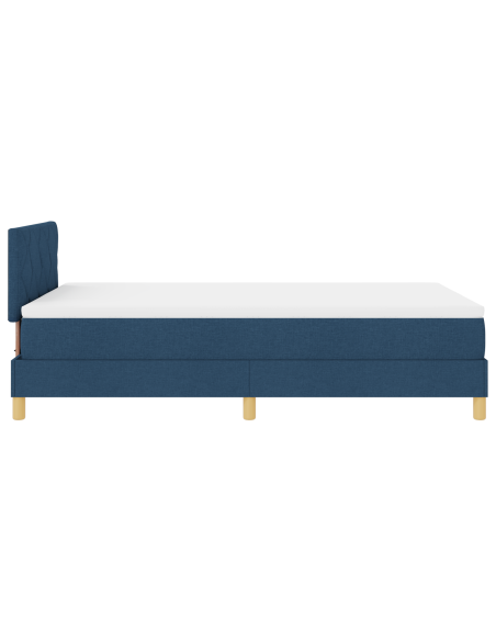 Letto a Contenitore con Materasso & LED Blu 120x200 cm Tessuto