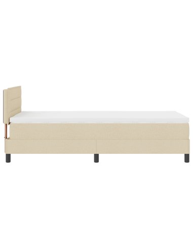 Letto a molle con materasso con led Crema 90 x 200 cm Tessuto