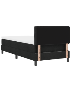 Letto a molle con materasso con led Nero 100 x 200 cm Tessuto 2