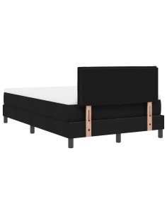 Letto a molle con materasso con led Nero 120 x 200 cm Tessuto 2