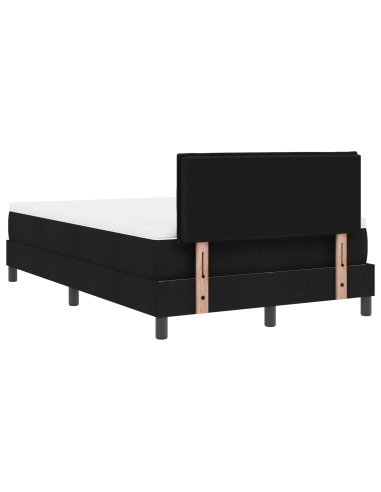 Letto a molle con materasso con led Nero 120 x 200 cm Tessuto