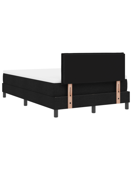 Letto Box Spring con Materasso e LED Nero 120x200 cm Tessuto