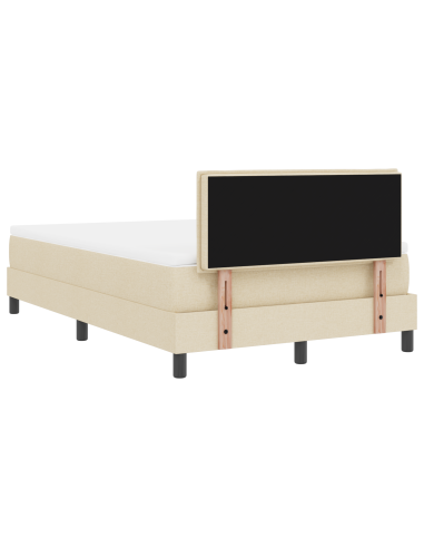 Letto a molle con materasso con led Crema 120 x 200 cm Tessuto