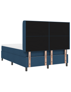 Letto a molle con materasso Blu 140 x 200 cm Tessuto 2