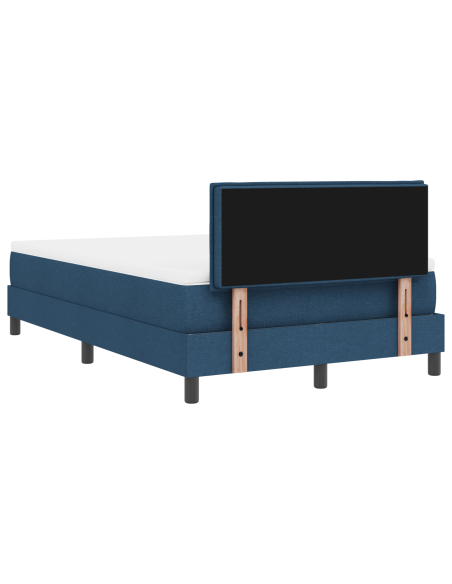 Letto con Rete a Molla e Materasso & LED Blu 120x200 cm Tessuto