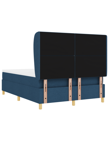 Letto a Molle con Materasso  Blu 140x190 cm Tessuto