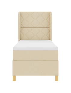 Letto con molle e materasso Grigio Scuro 90x190 cm Tessuto 2