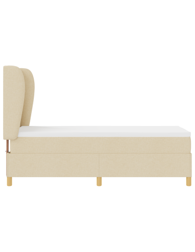 Letto con molle e materasso Grigio Scuro 90x190 cm Tessuto