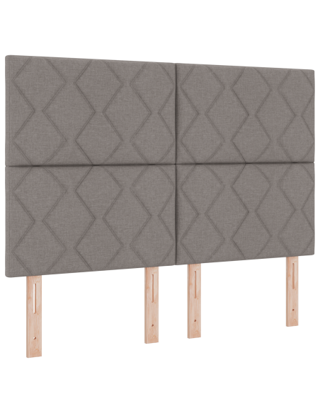 Letto a Molla Box con Materasso Tortora 140x190 cm Tessuto