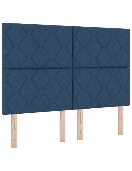 Letto a Molle con Materasso  Blu 140x190 cm Tessuto