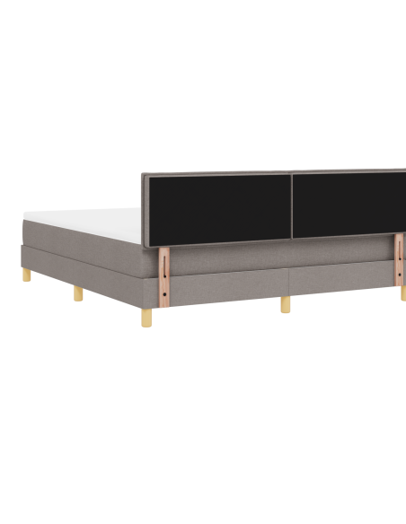 Letto a Molle con Materasso e LED Tortora 180x200 cm Tessuto