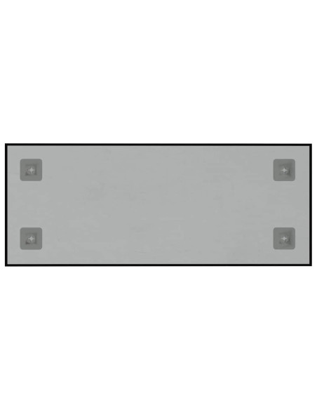 Lavagna Magnetica a Parete Nera 50x20 cm Vetro Temperato