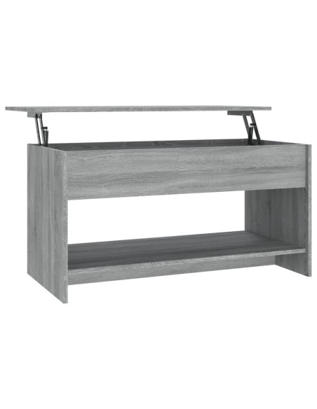 Tavolino Salotto Grigio Sonoma 102x50x52,5 cm Legno Multistrato